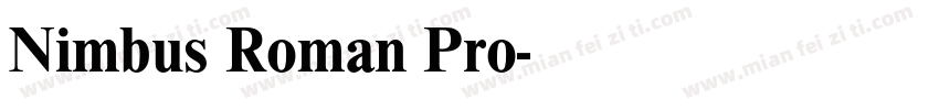 Nimbus Roman Pro字体转换